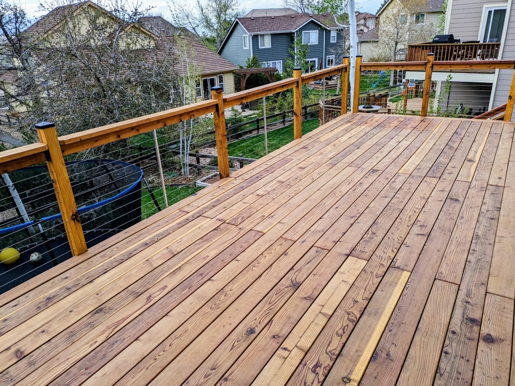 New redwood deck